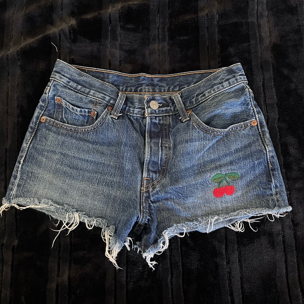 Embroidered Denim Women's Shorts